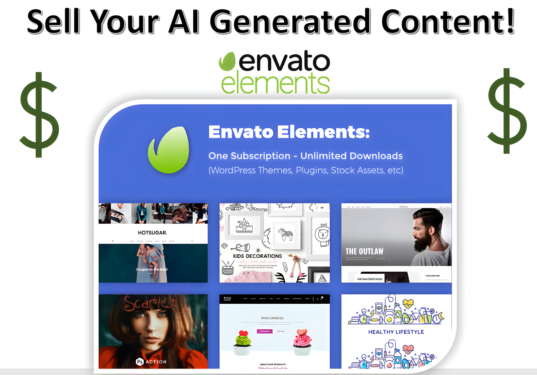 Envato Elements: Make Money Off Your AI Content